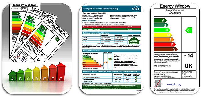 rating labels for energy efficiency